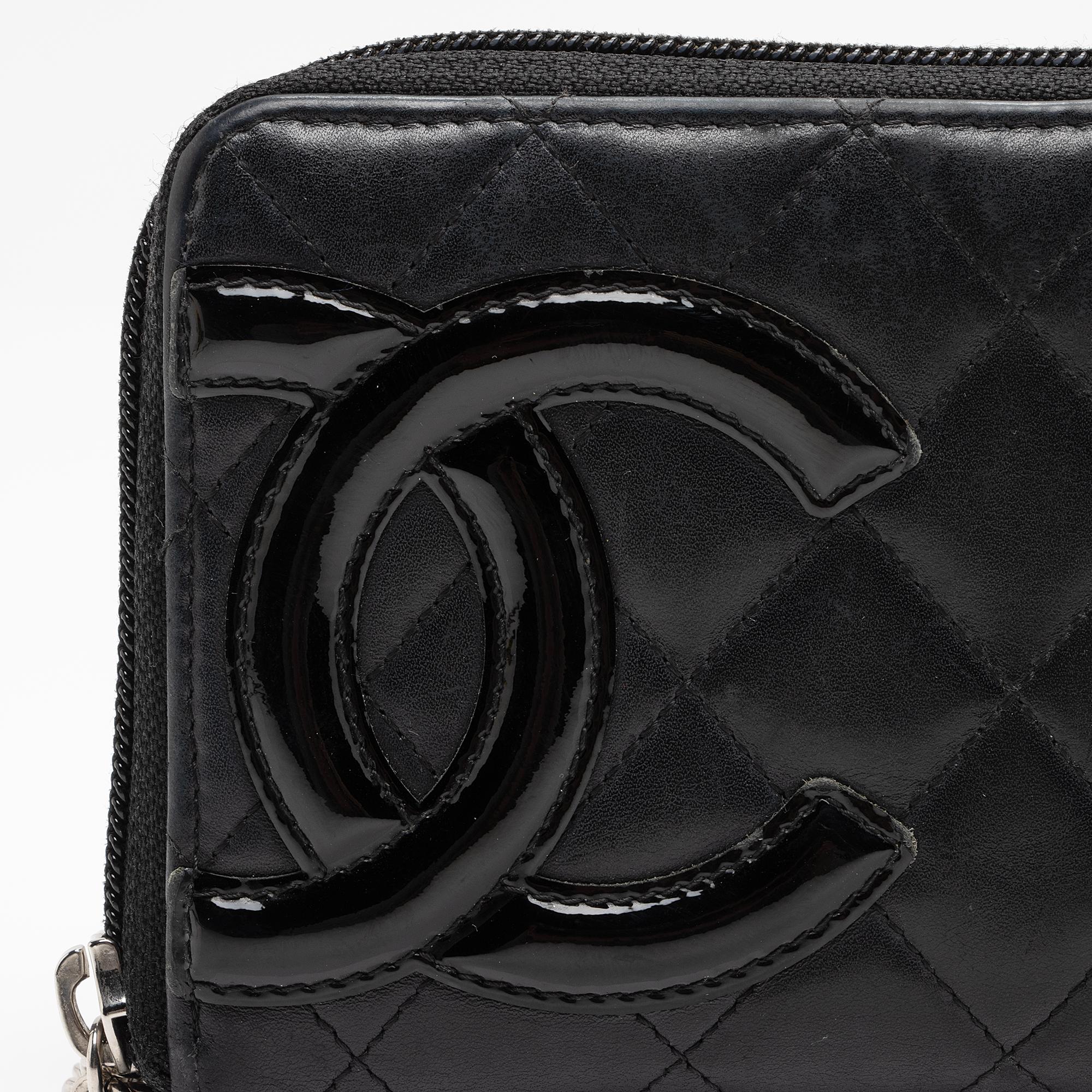 Chanel Quilted Lambskin Ligne Cambon Zip Around Wallet (SHF-zKBMJT)