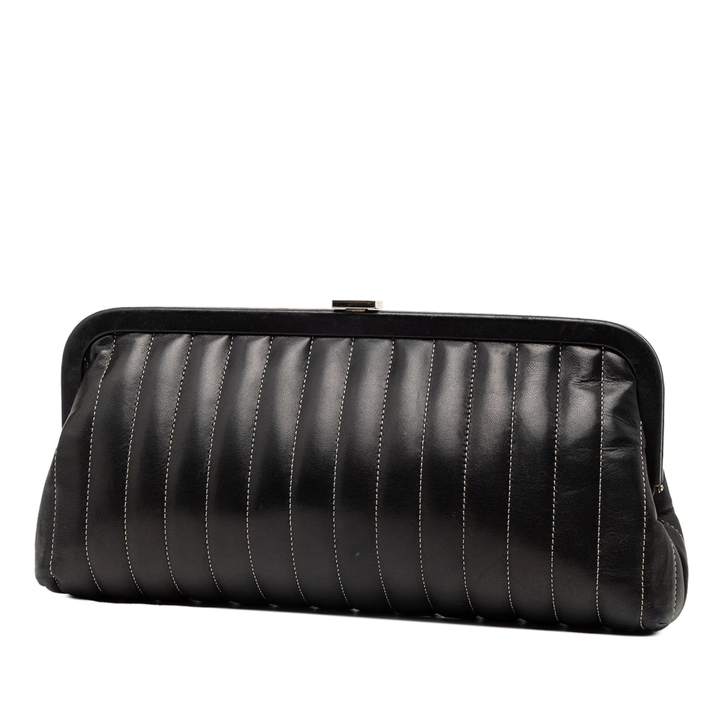 Chanel Quilted Lambskin Mademoiselle Ligne Clutch