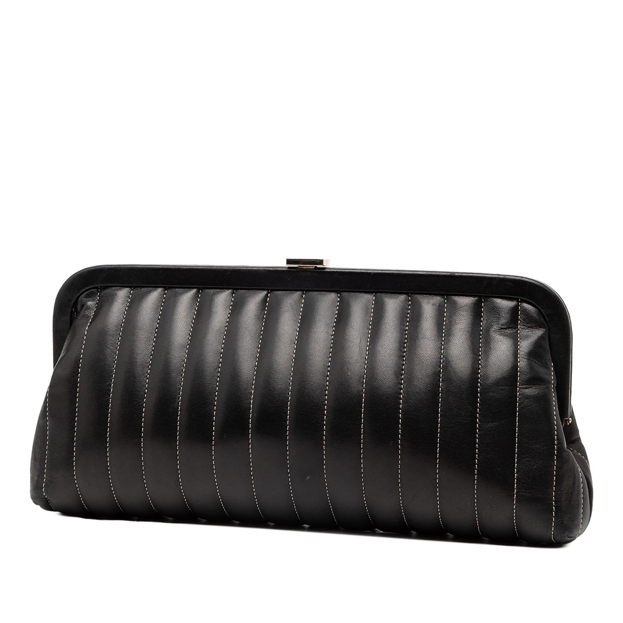 Chanel Quilted Lambskin Mademoiselle Ligne Clutch