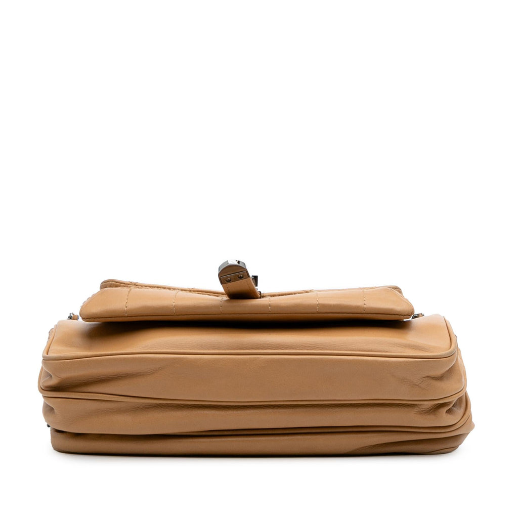 Chanel Quilted Lambskin Mademoiselle Lock Accordion Flap