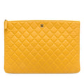 Chanel Quilted Lambskin O Case Clutch (SHG-d1f50a)