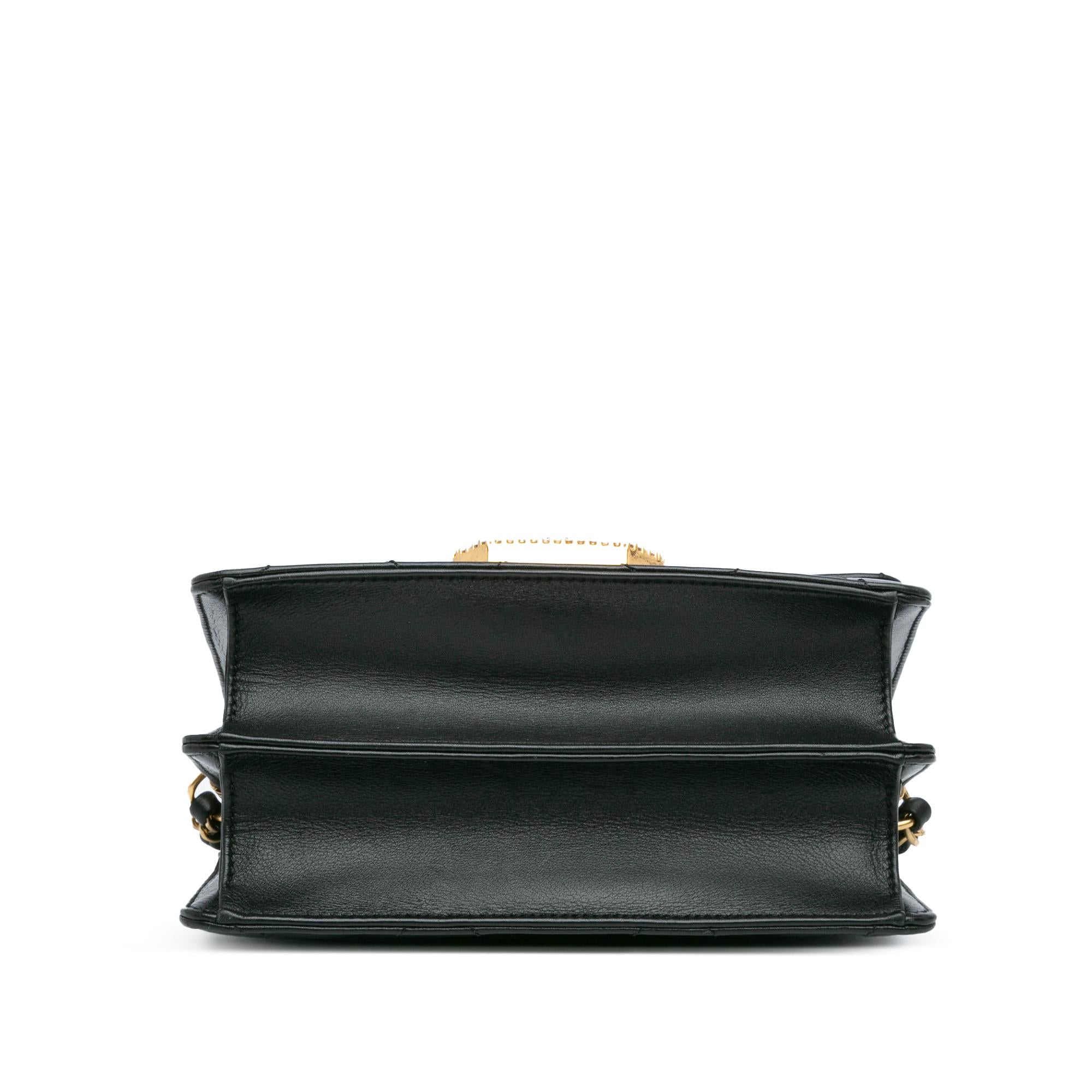 Chanel Quilted Lambskin Octagonal Buckle Crossbody