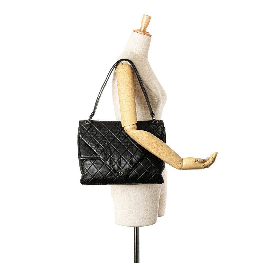 Chanel Quilted Lambskin Padded Envelope Double Flap
