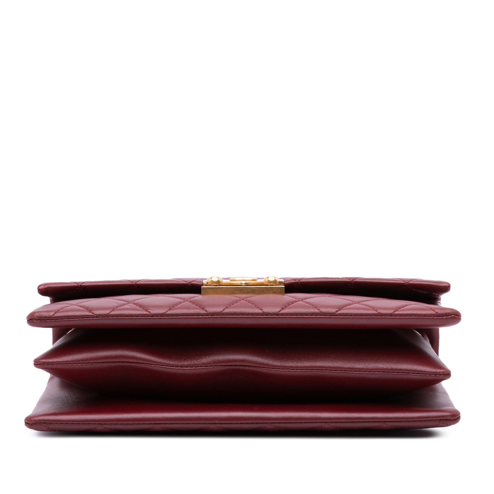 Chanel Quilted Lambskin Pagoda Accordion Flap