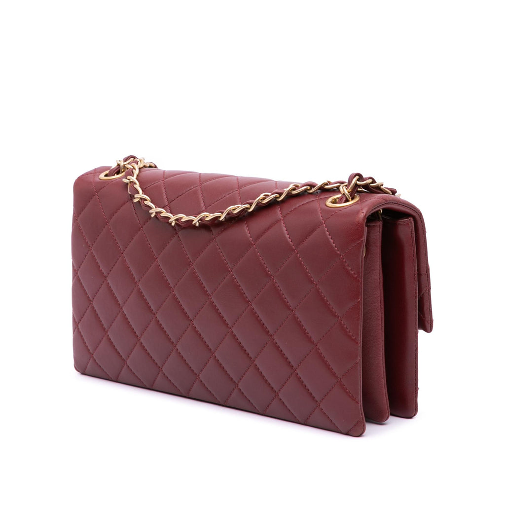 Chanel Quilted Lambskin Pagoda Accordion Flap