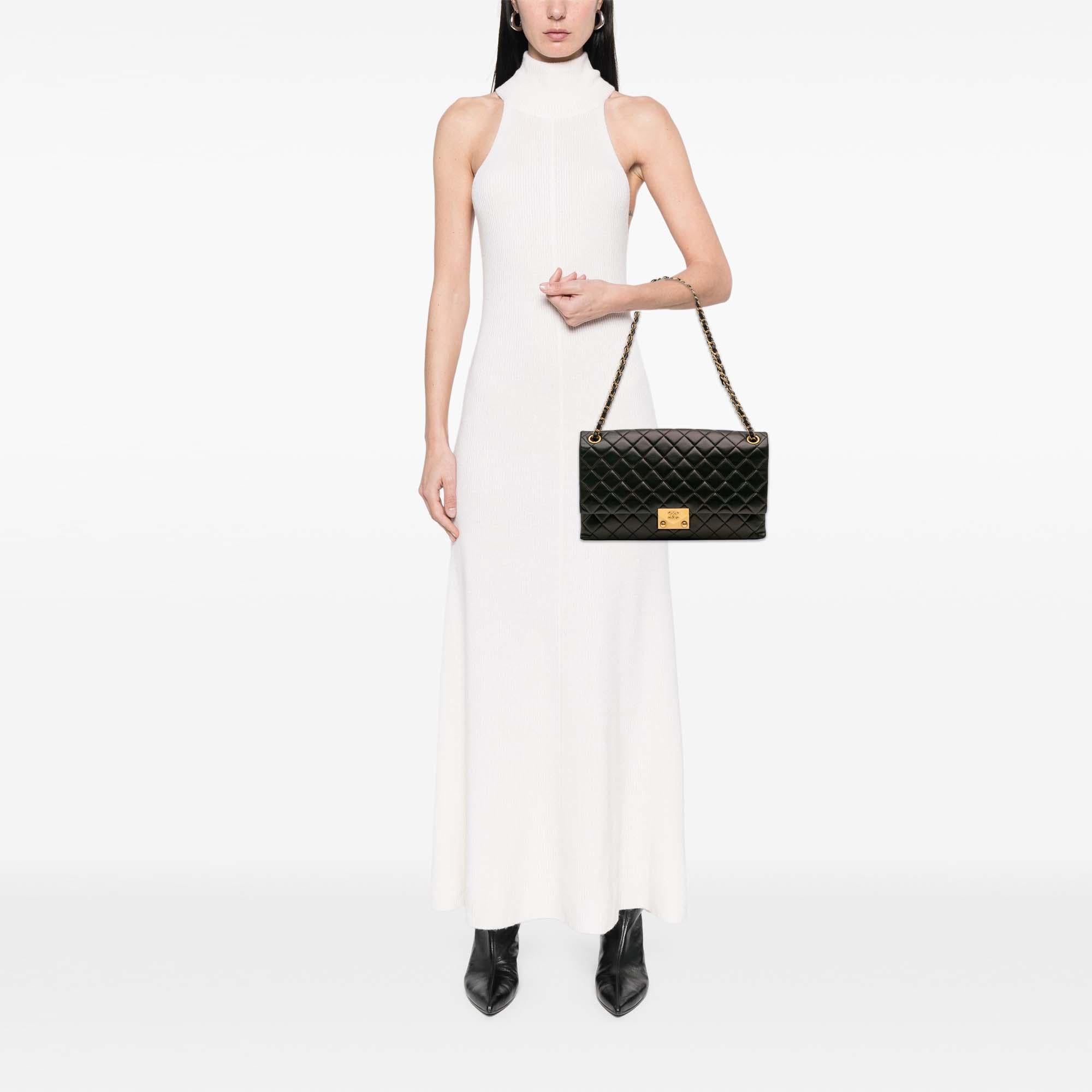 Chanel Quilted Lambskin Pagoda Accordion Flap