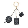 Chanel Quilted Lambskin Pearl Crown CC Wristlet Multi Pouches