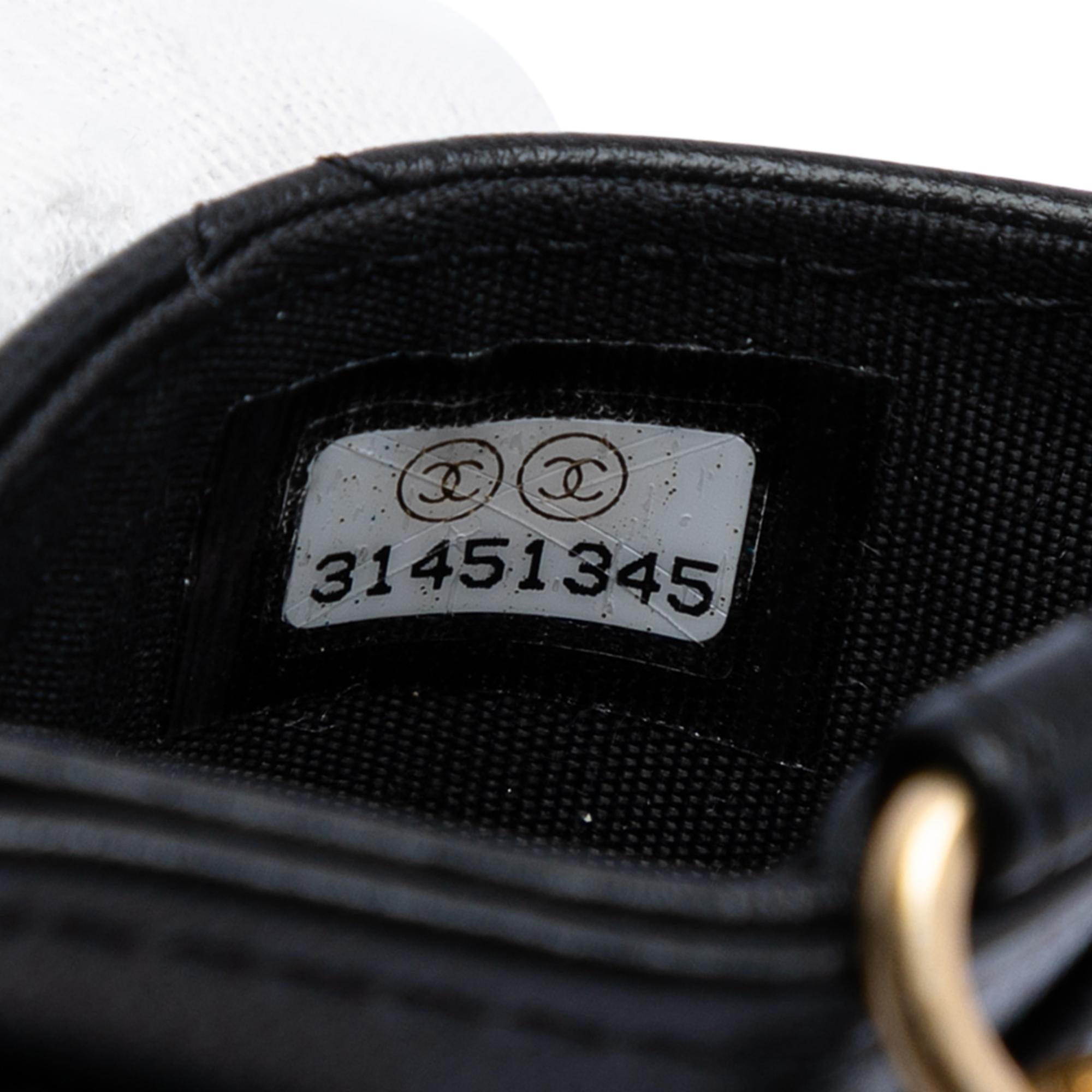 Chanel Quilted Lambskin Pearl Crown CC Wristlet Multi Pouches