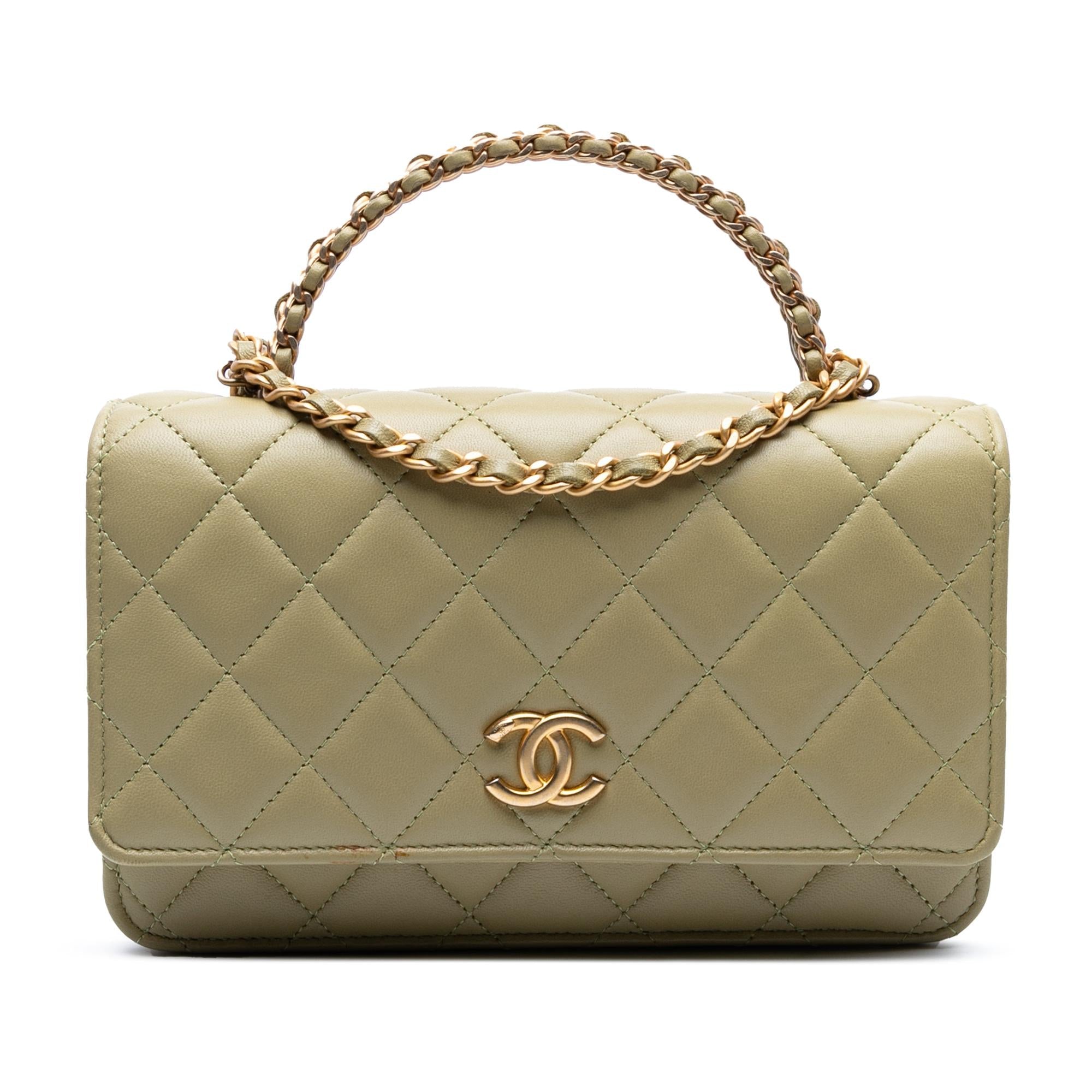 Chanel Quilted Lambskin Pick Me Up Wallet On Chain