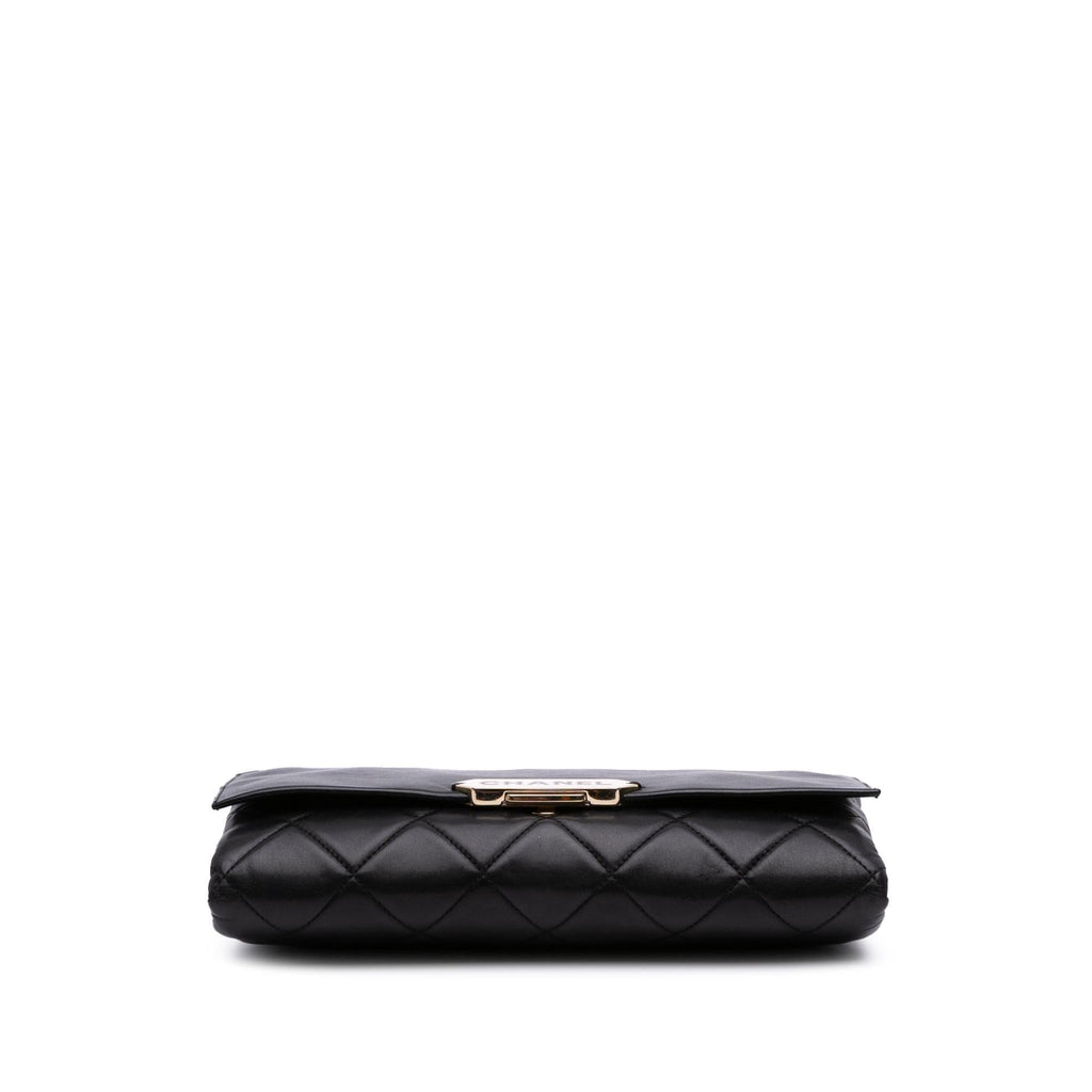 Chanel Quilted Lambskin Retro Label Shoulder Bag