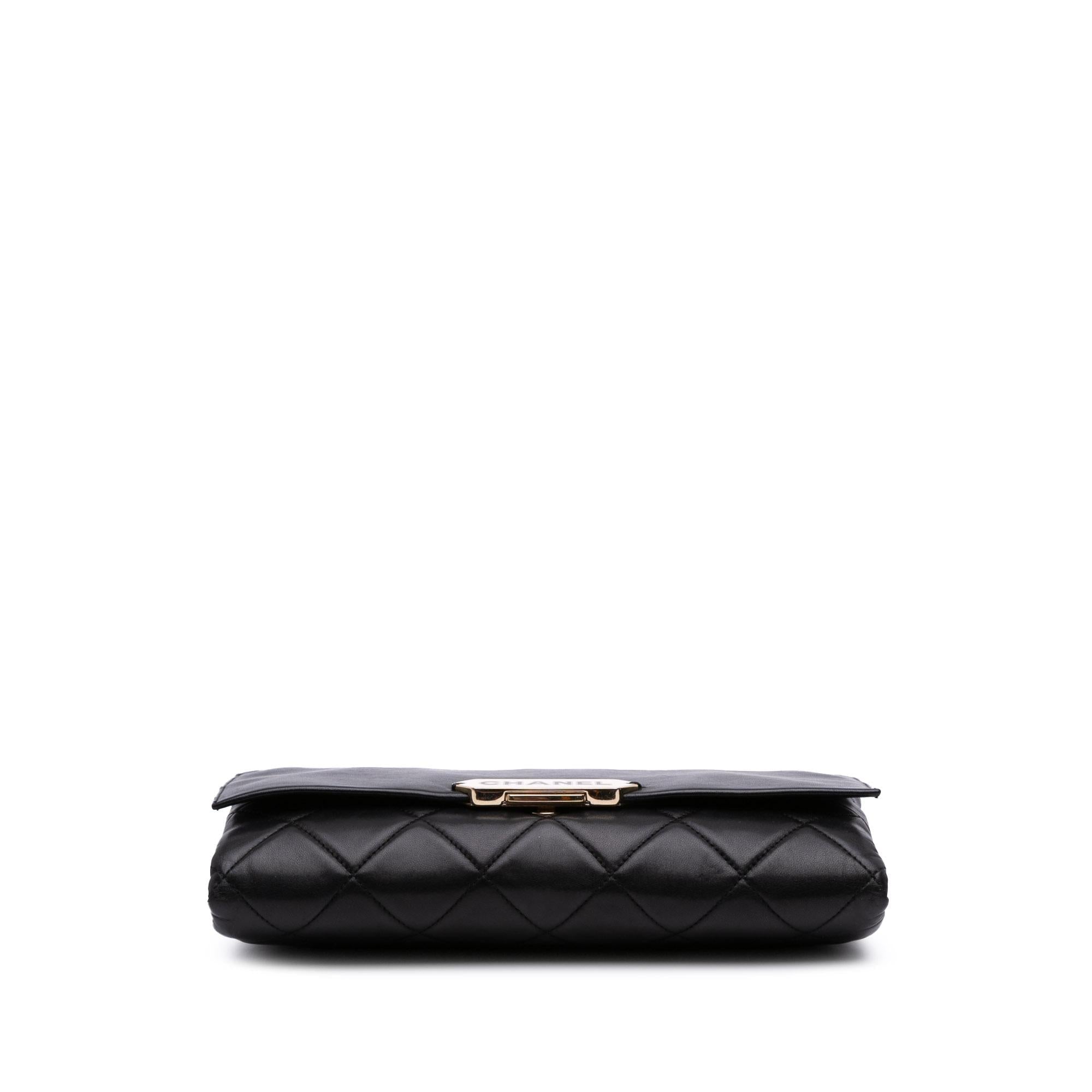 Chanel Quilted Lambskin Retro Label Shoulder Bag