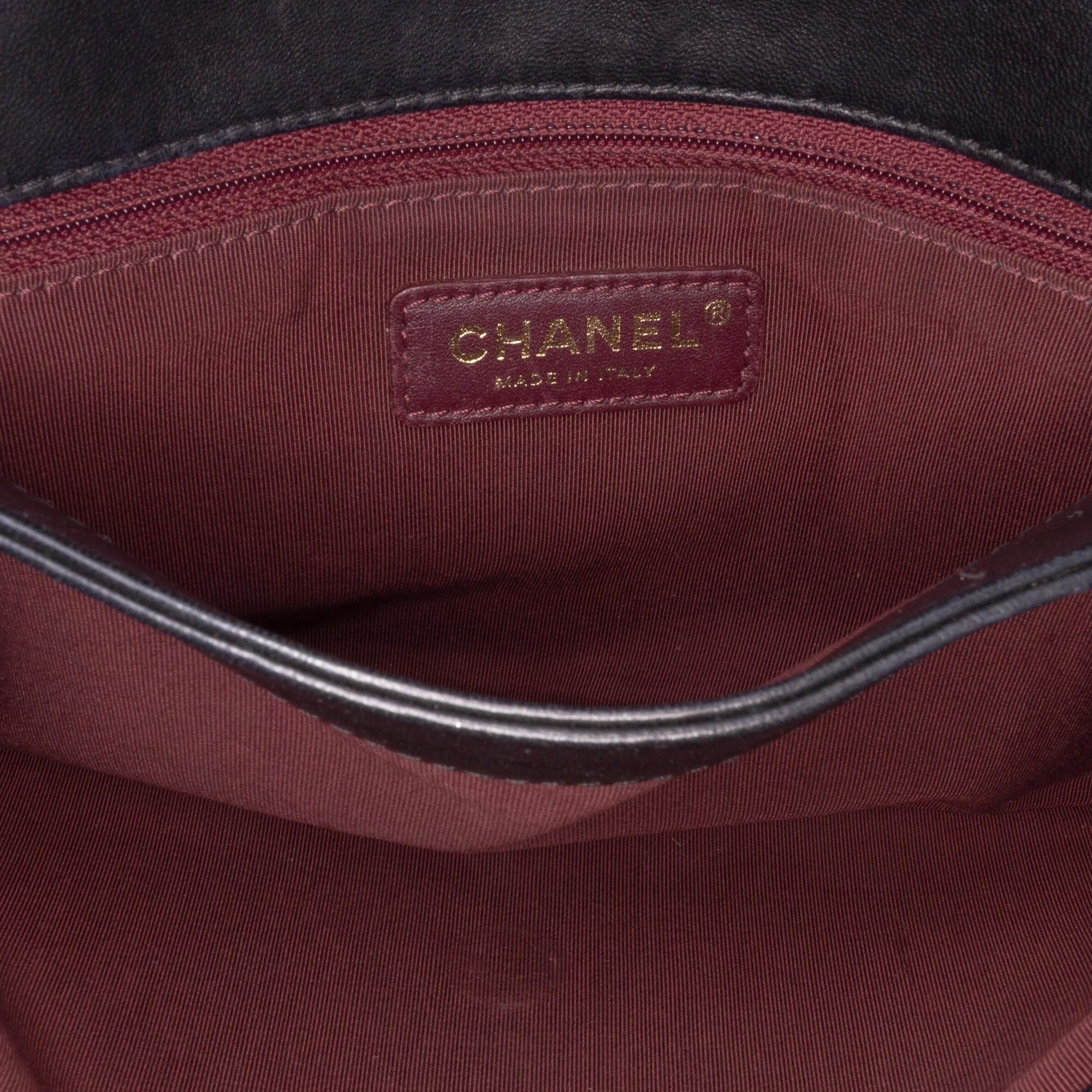 Chanel Quilted Lambskin Retro Label Shoulder Bag