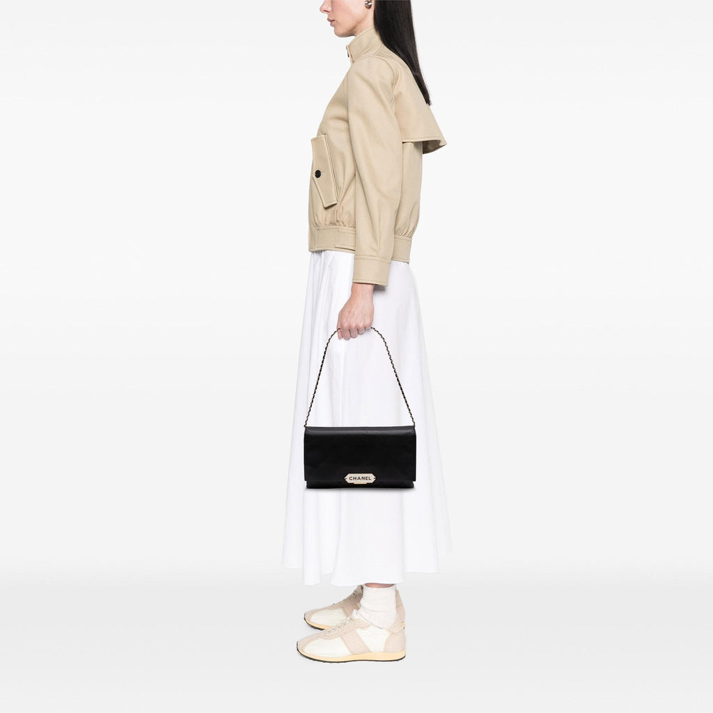 Chanel Quilted Lambskin Retro Label Shoulder Bag