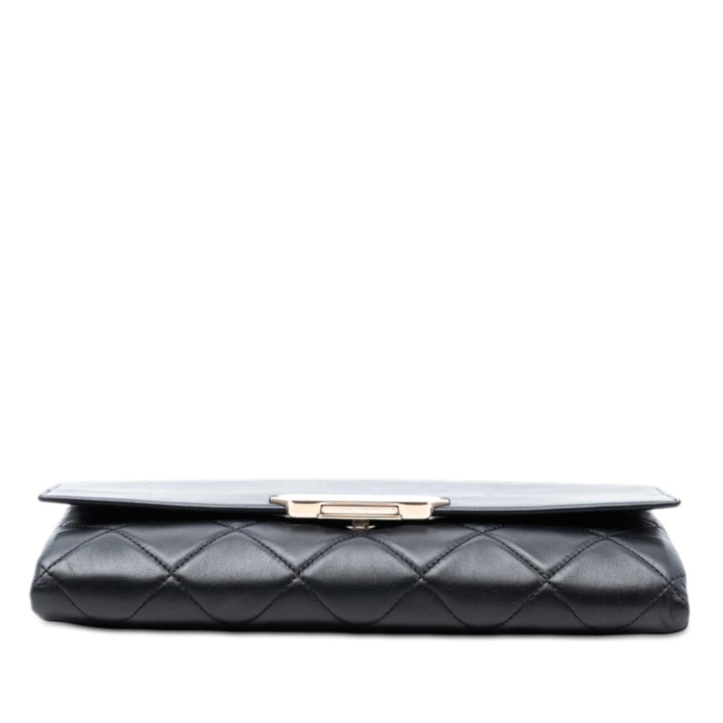 Chanel Quilted Lambskin Retro Label Shoulder Bag
