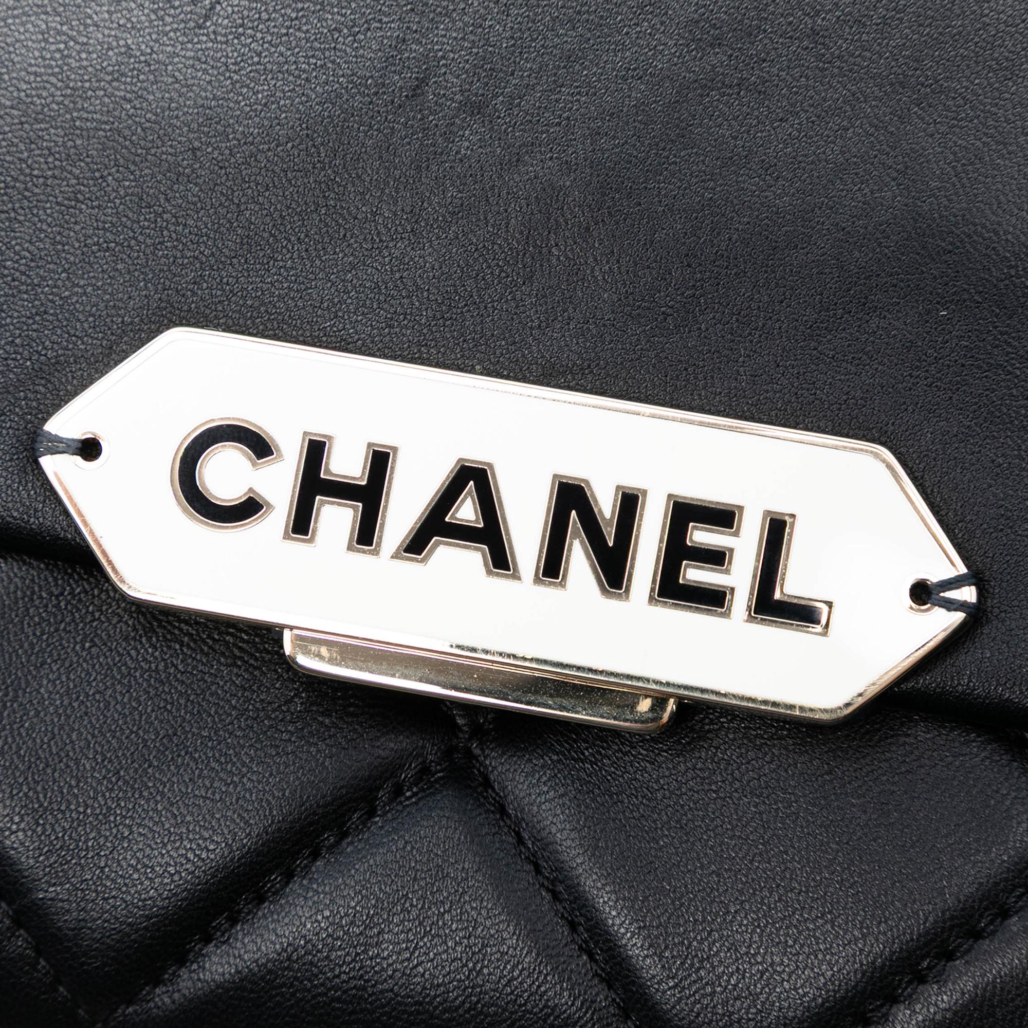 Chanel Quilted Lambskin Retro Label Shoulder Bag