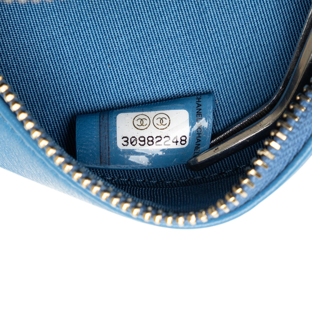 Chanel Quilted Lambskin Ribbon Round Clutch With Chain (SHG-fknQGN)