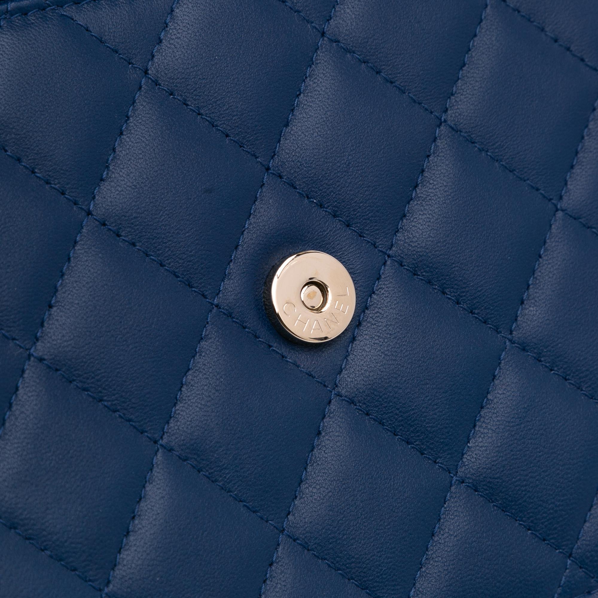 Chanel Quilted Lambskin Square Wallet on Chain
