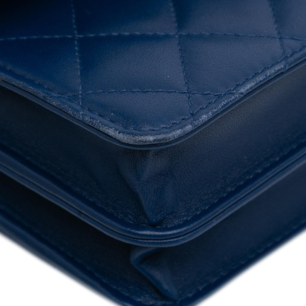 Chanel Quilted Lambskin Square Wallet on Chain