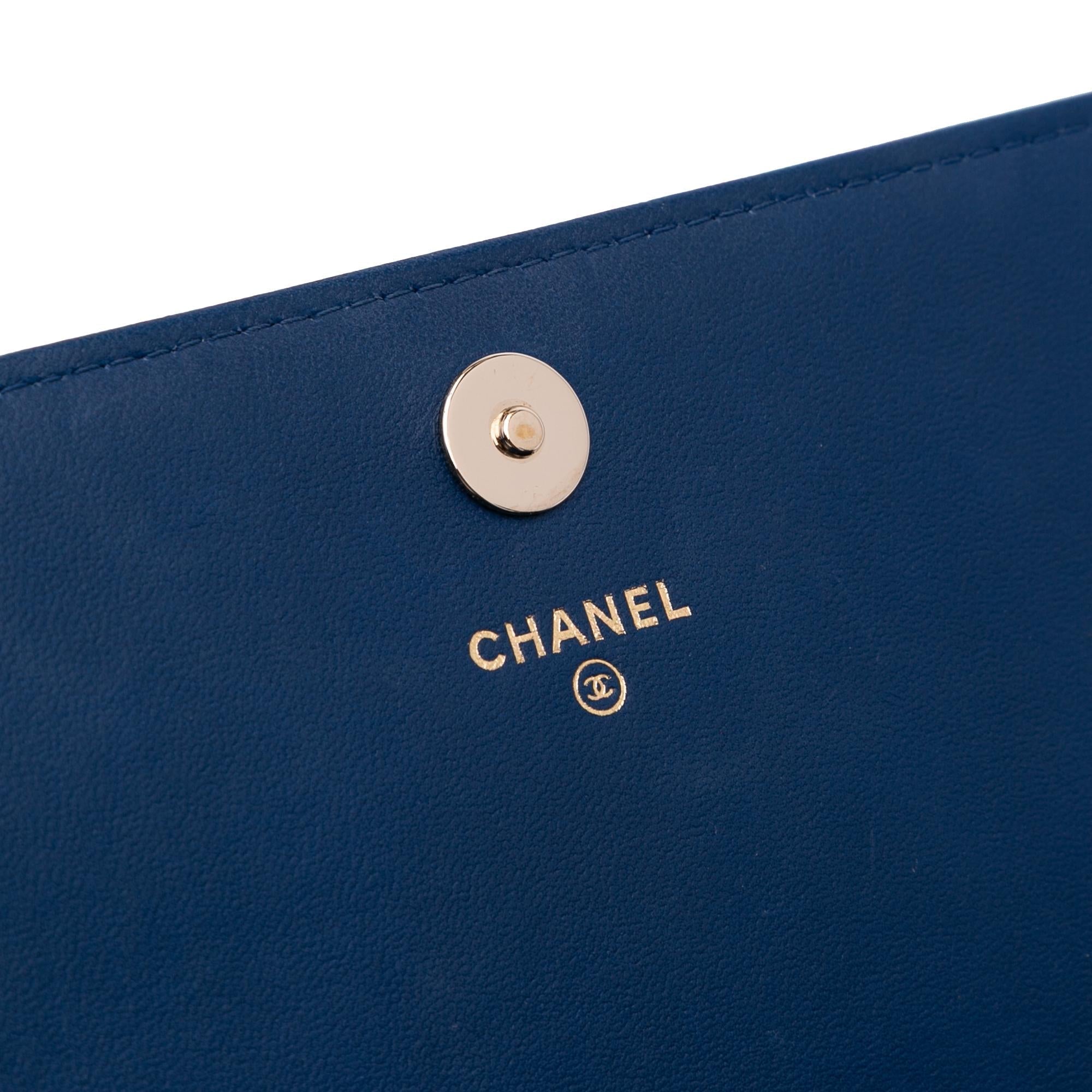 Chanel Quilted Lambskin Square Wallet on Chain