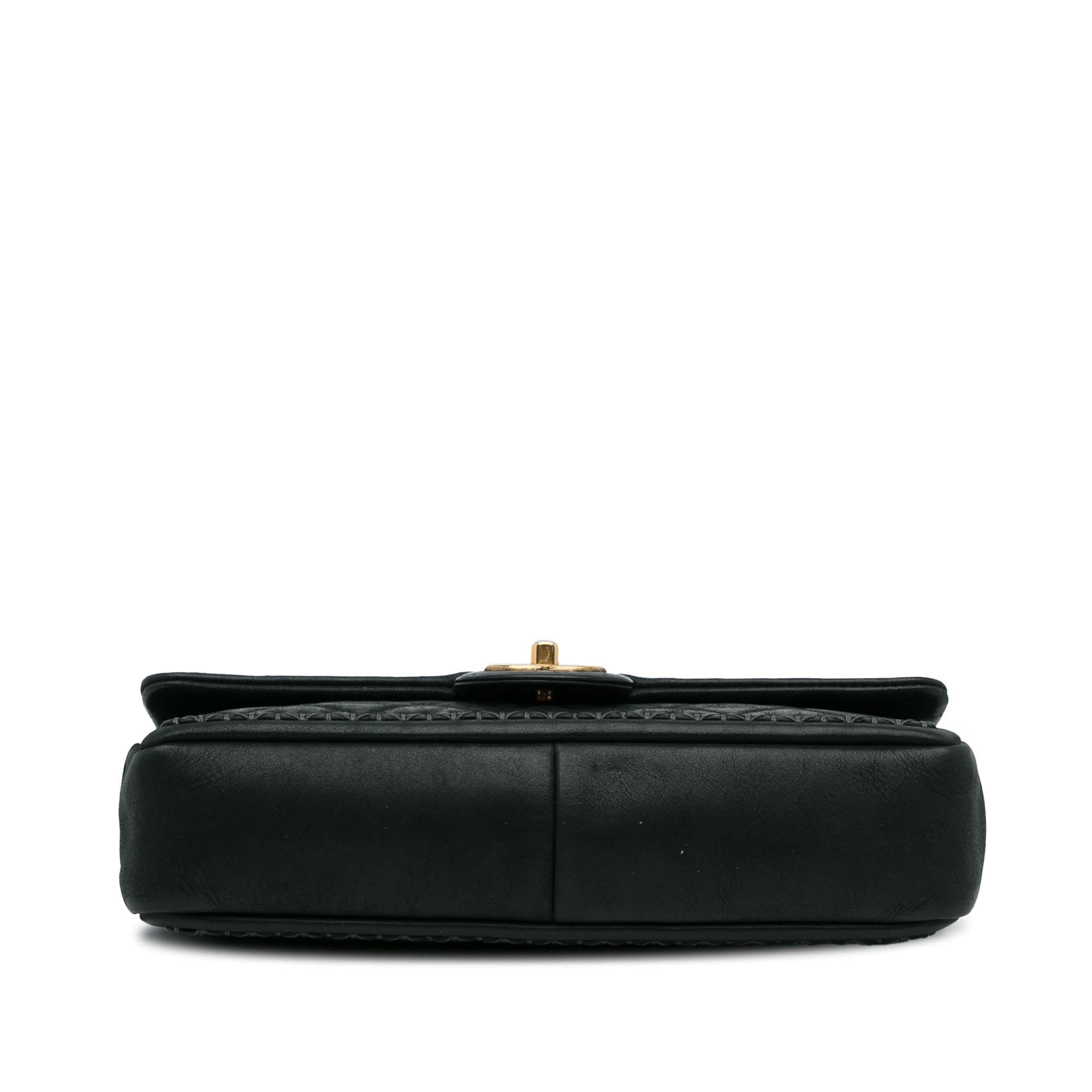 Chanel Quilted Lambskin Stitch Single Flap (SHG-usc1SB)