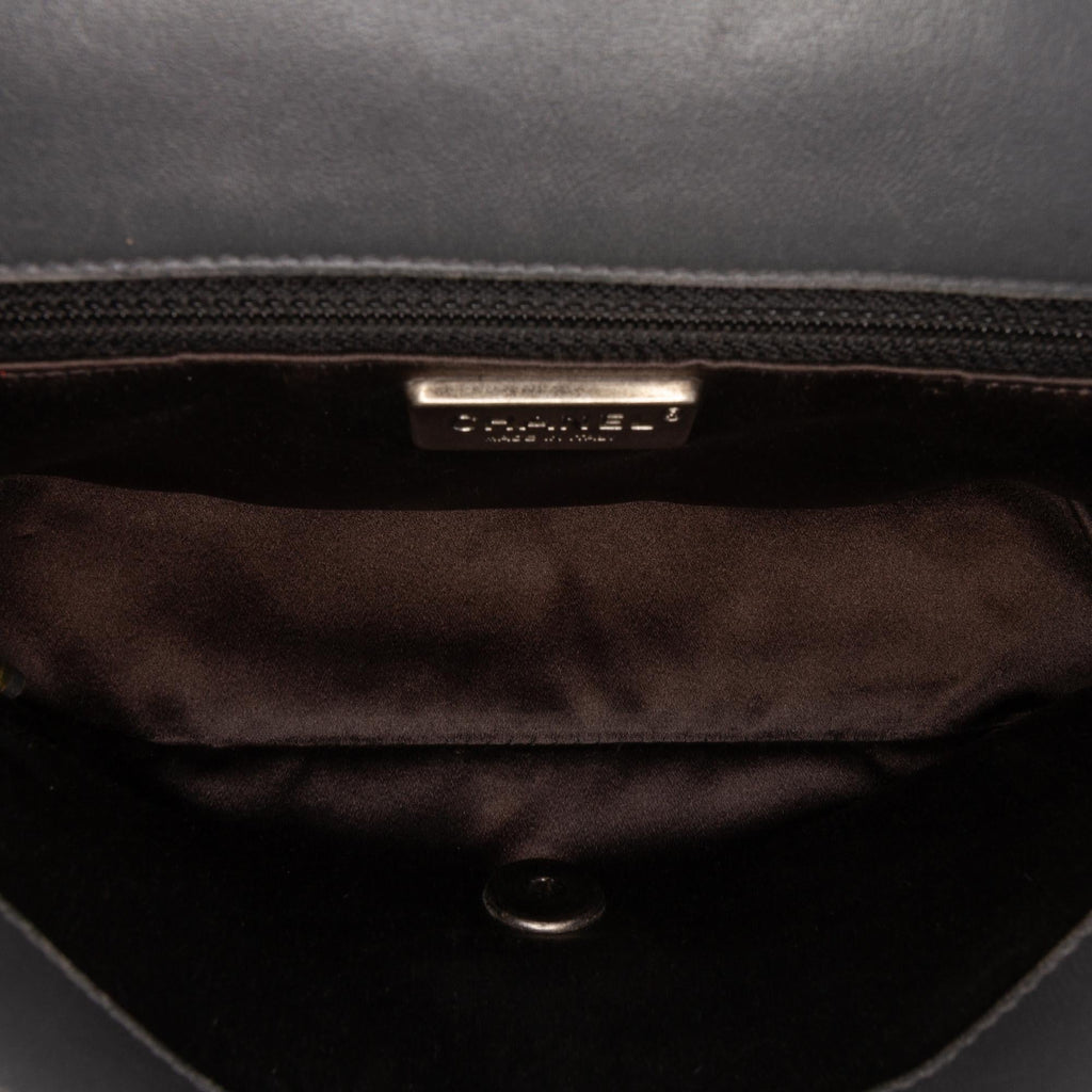 Chanel Quilted Lambskin Stitched Single Flap