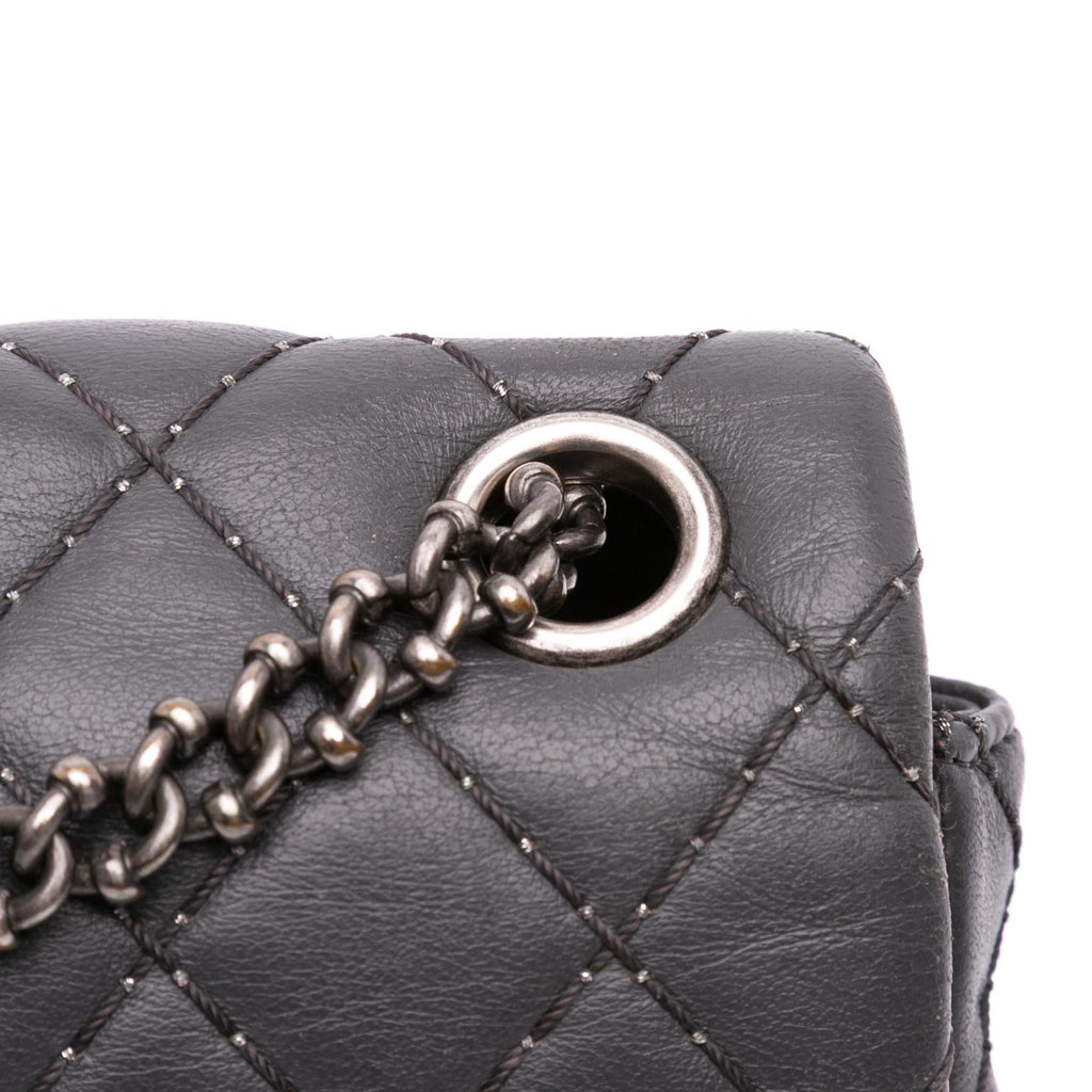 Chanel Quilted Lambskin Stitched Single Flap