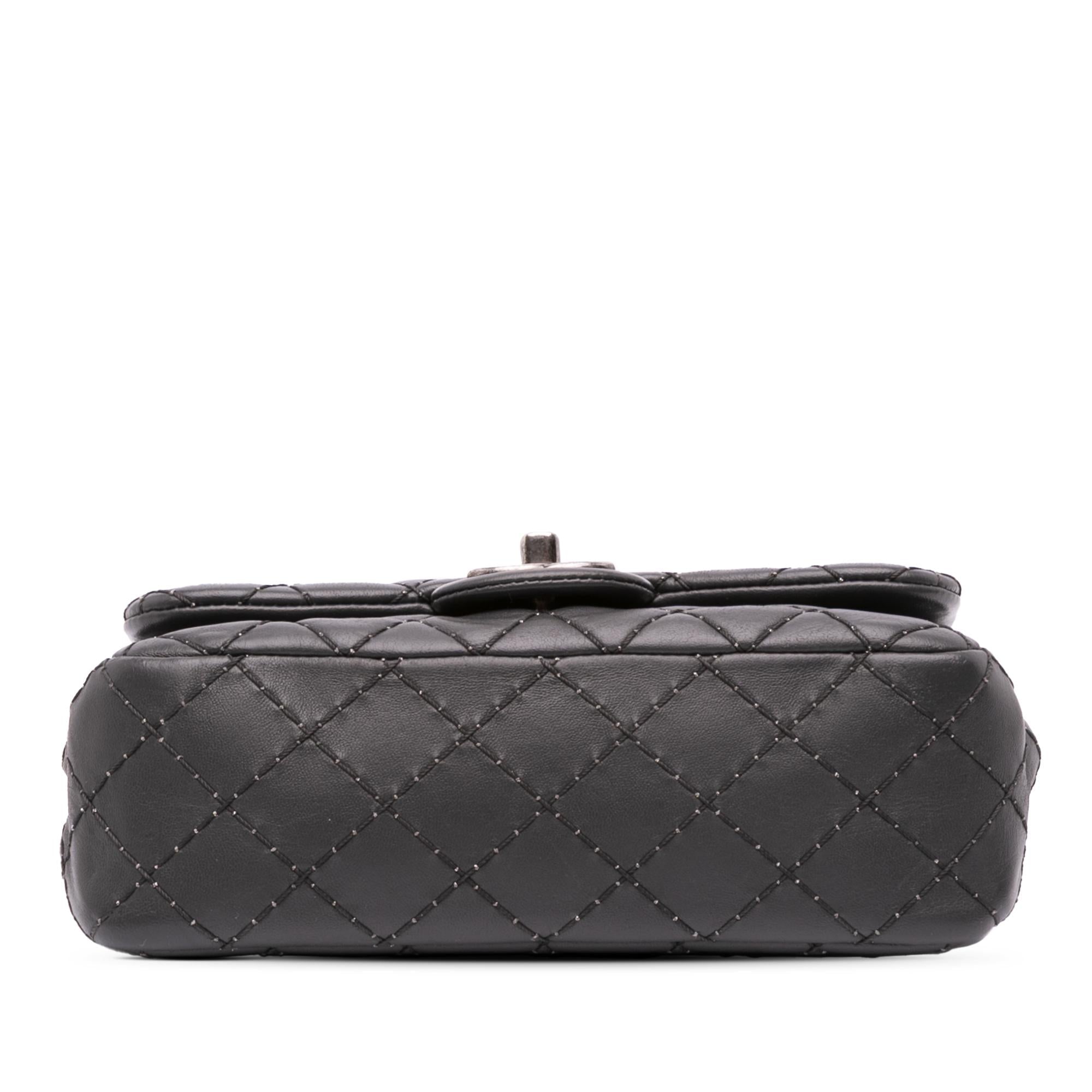 Chanel Quilted Lambskin Stitched Single Flap