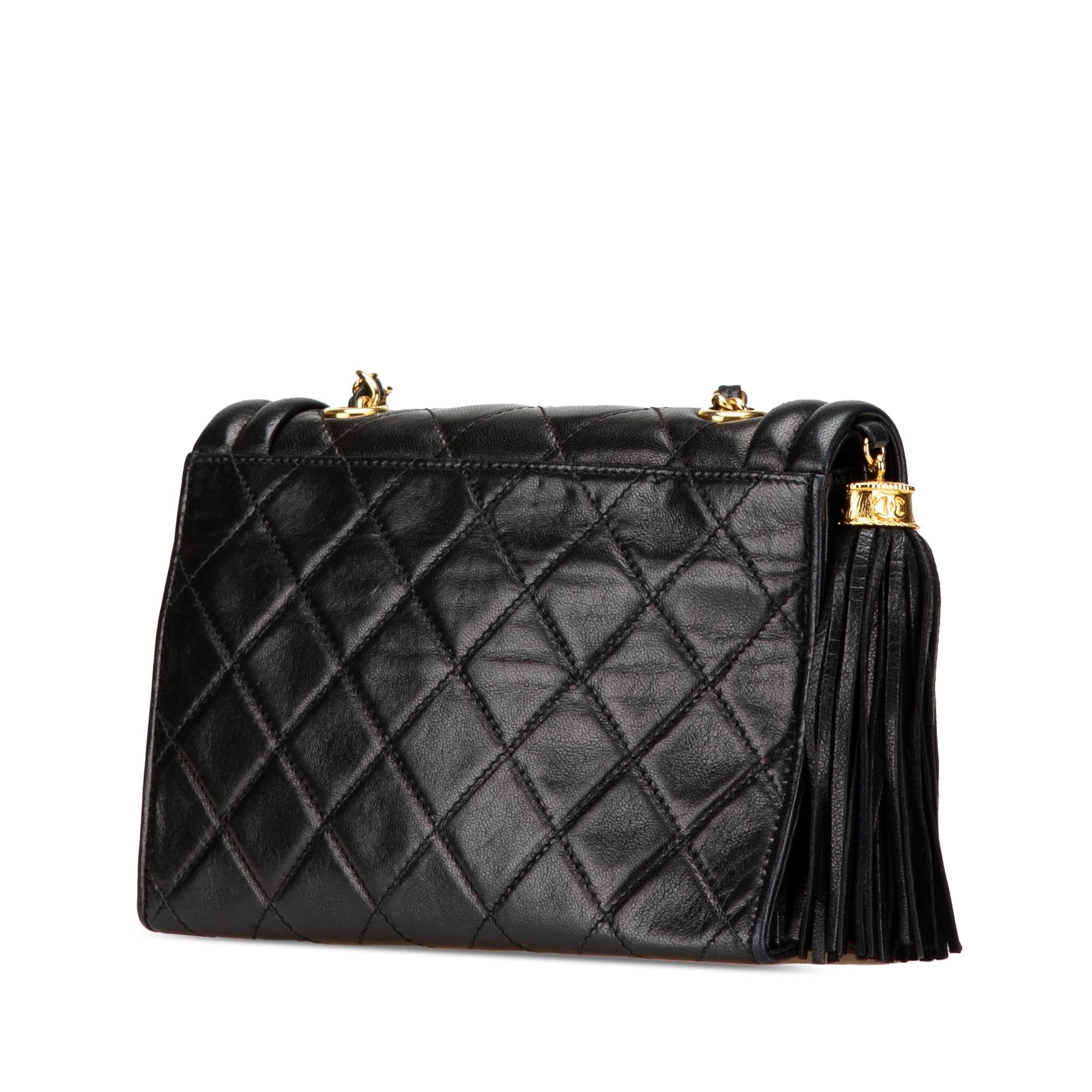 Chanel Quilted Lambskin Tassel Flap