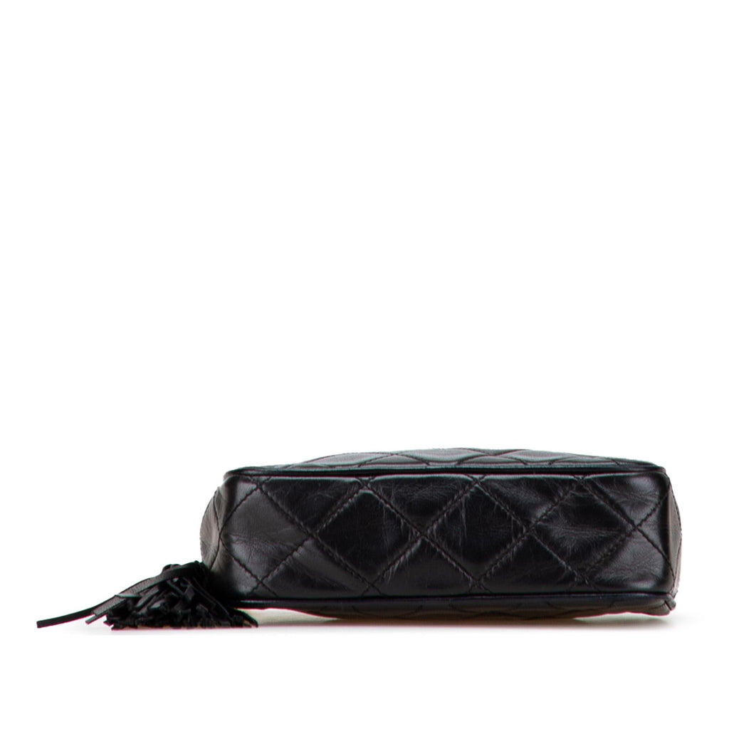 Chanel Quilted Lambskin Tassel Pouch