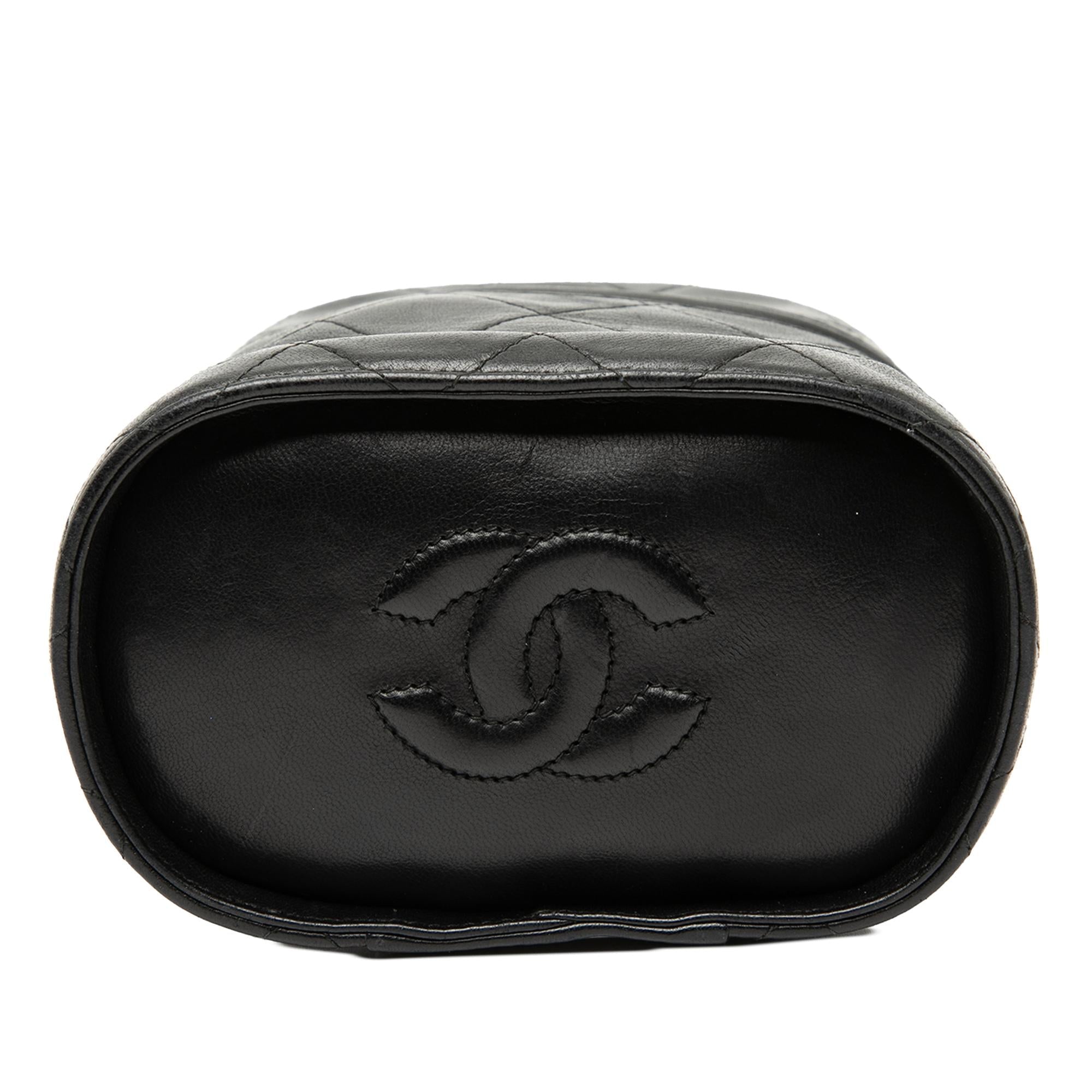Chanel Quilted Lambskin Tassel Vanity Case with Chain