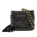 Chanel Quilted Lambskin Tassel Vanity Case with Chain