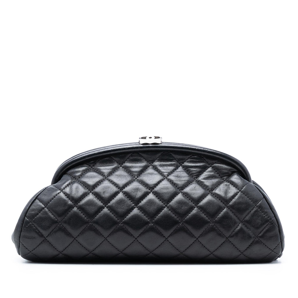Chanel Quilted Lambskin Timeless Kisslock Clutch