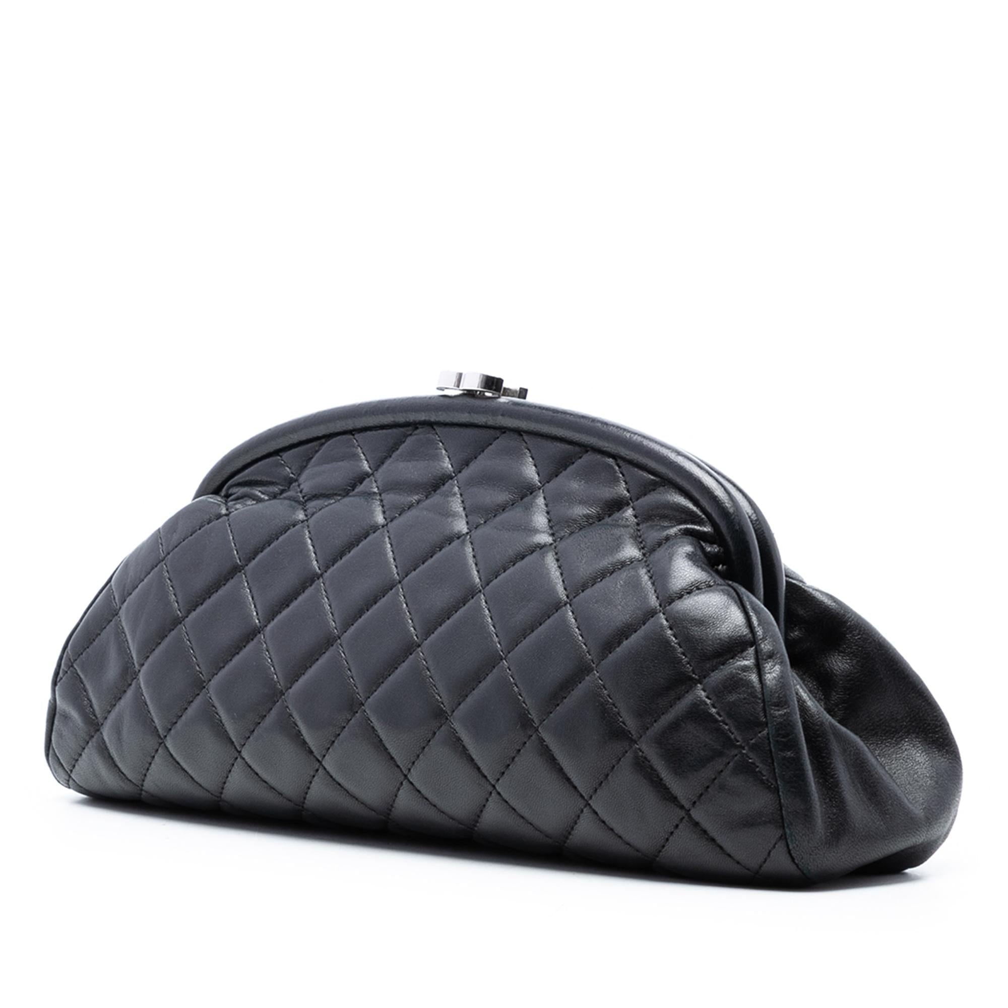 Chanel Quilted Lambskin Timeless Kisslock Clutch