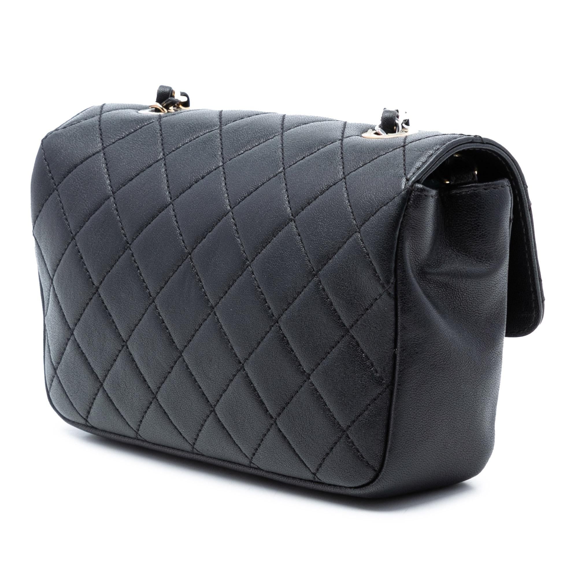 Chanel Quilted Lambskin Turn and Lock Flap