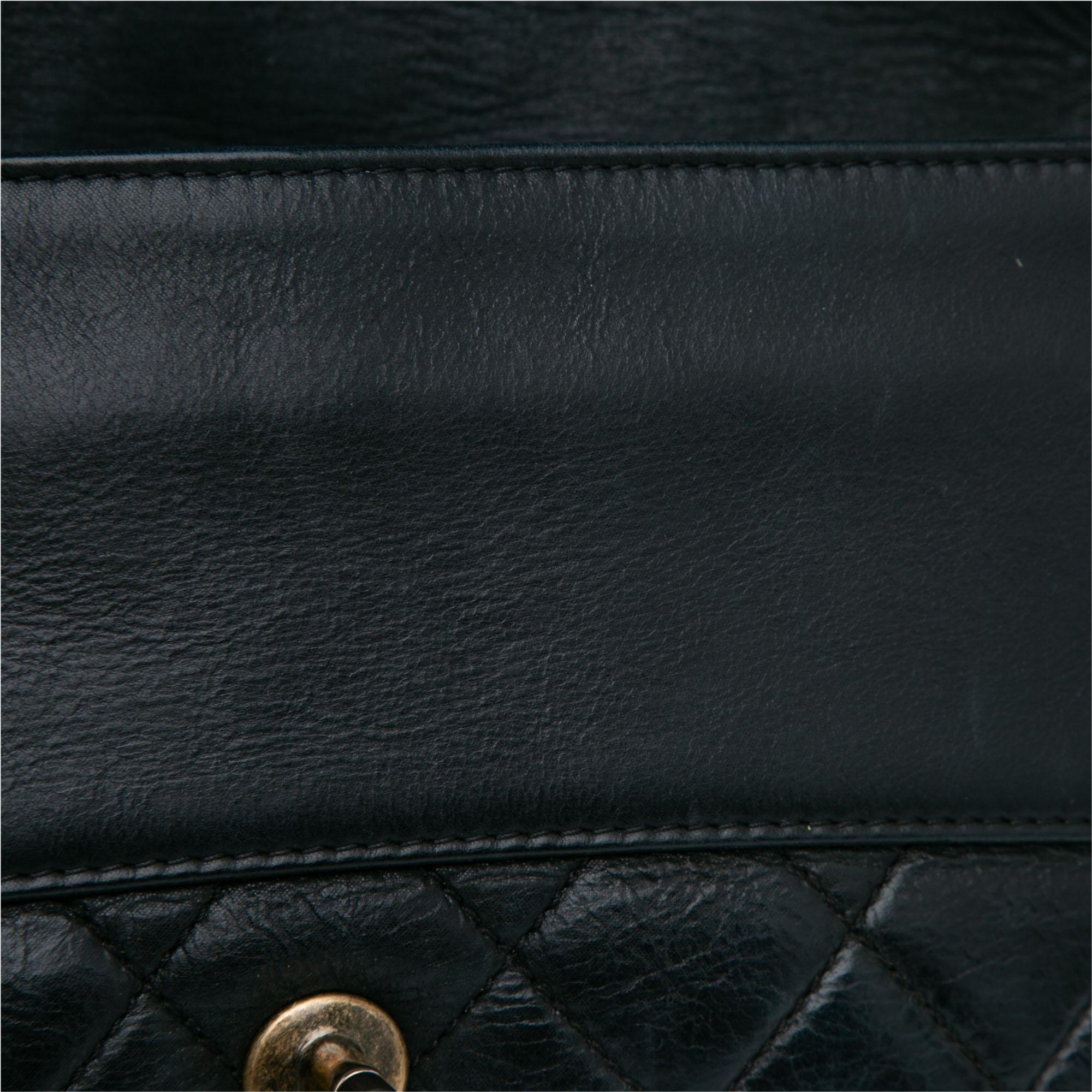 Chanel Quilted Lambskin Whipstitch Single Flap (SHG-OfzSAu)