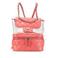 Chanel Quilted Lambskin and PVC Aquarium Backpack