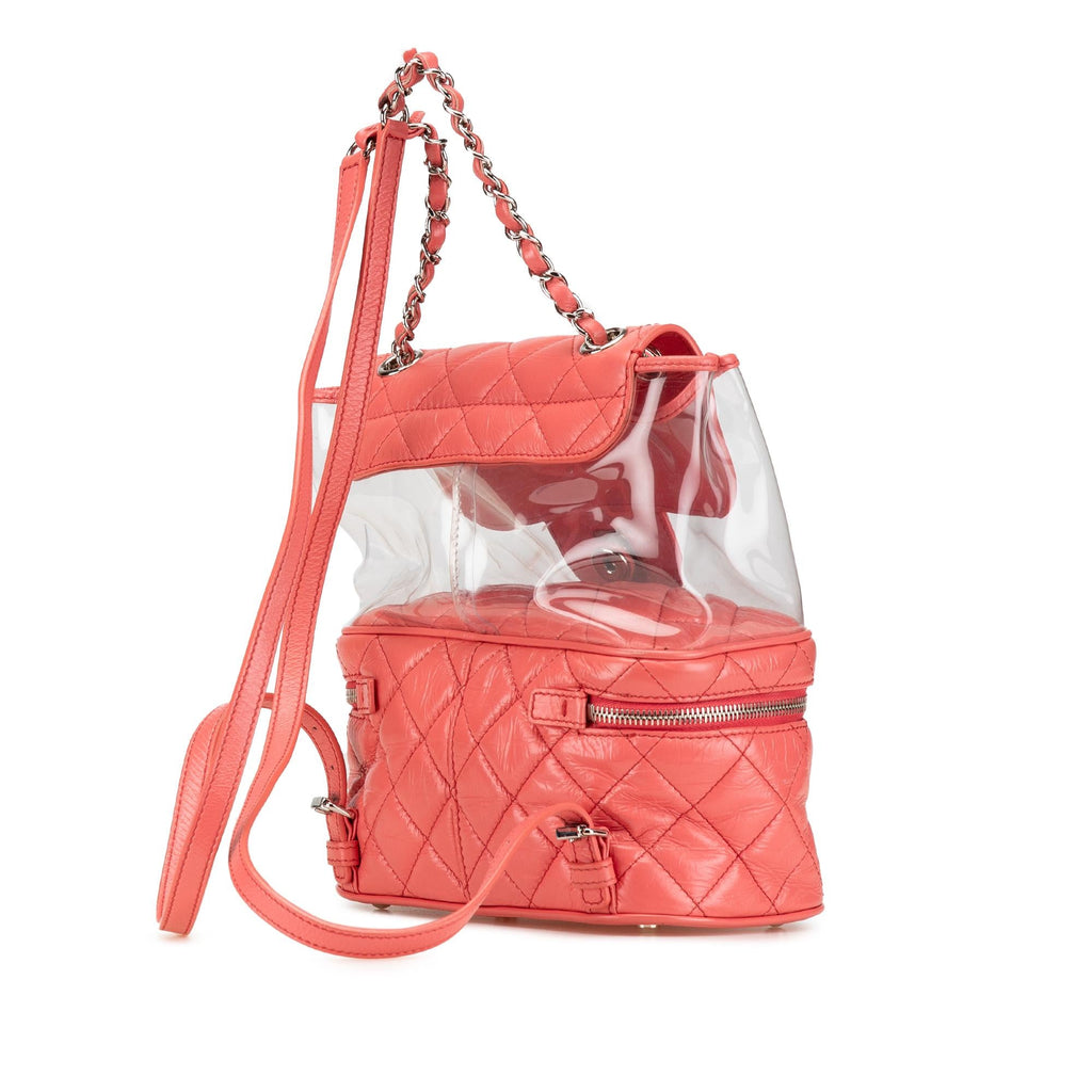 Chanel Quilted Lambskin and PVC Aquarium Backpack