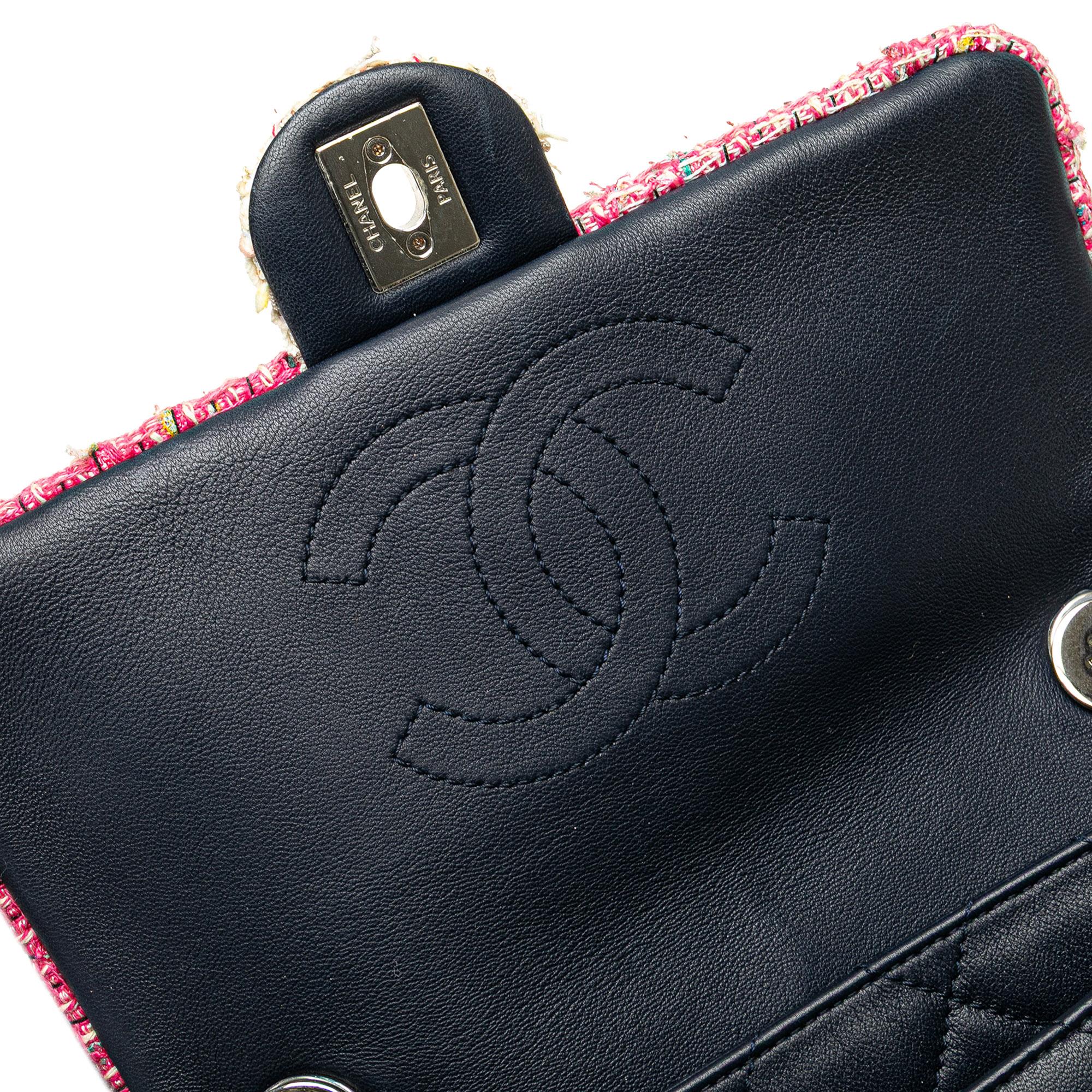 Chanel Quilted Lambskin and Tweed Elegant Trim Flap