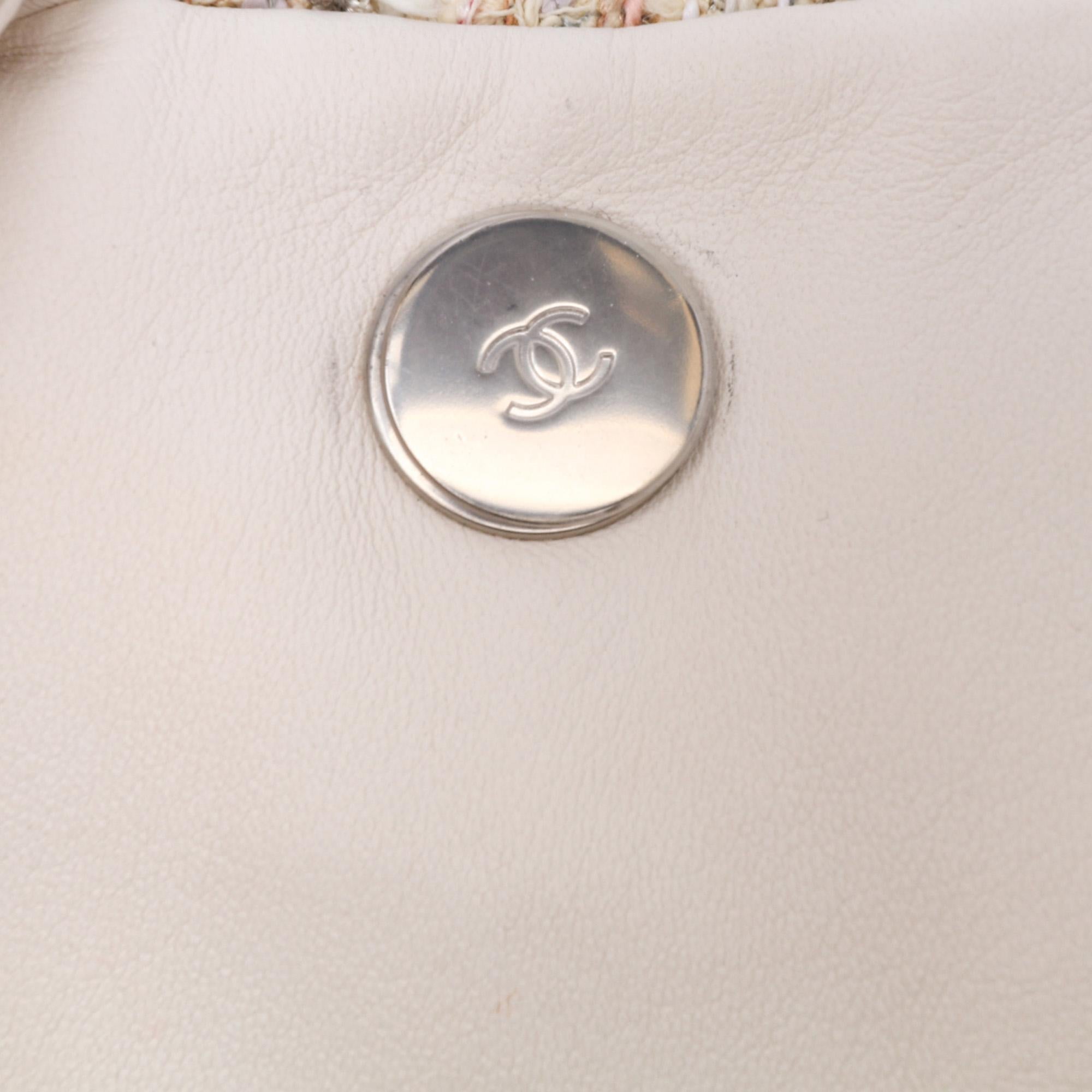 Chanel Quilted Lambskin and Tweed Elegant Trim Flap