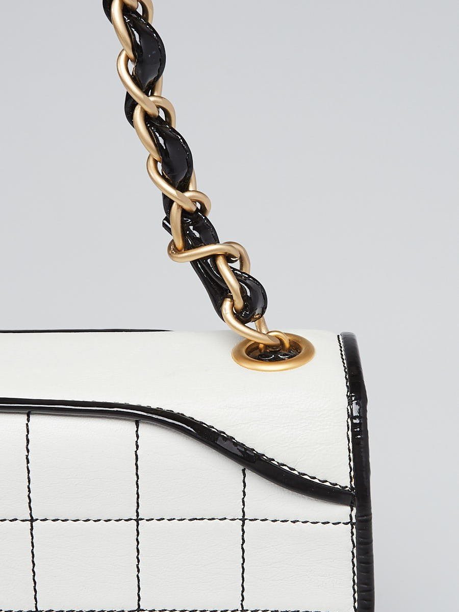 CHANEL White Square Quilted Leather Mademoiselle Small Flap Bag