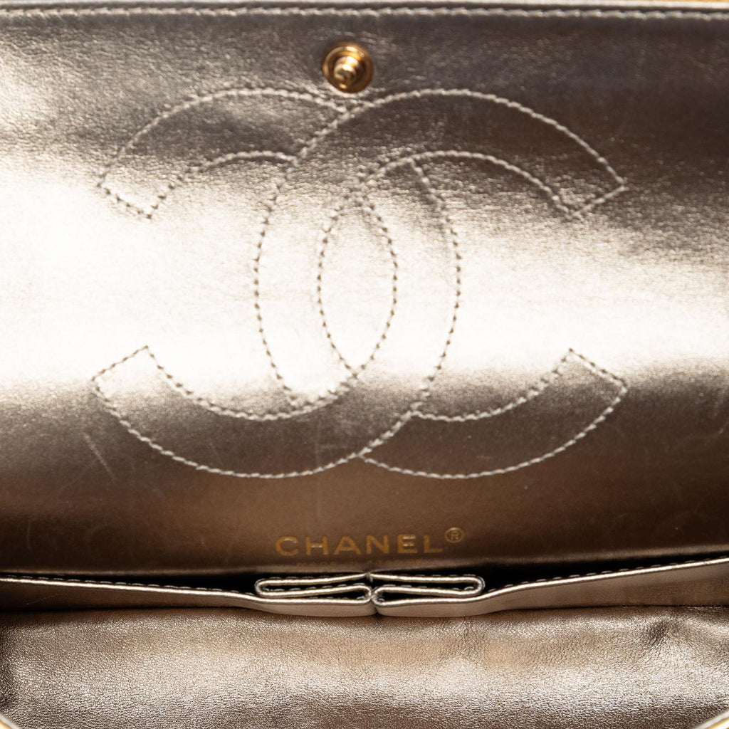 Chanel Quilted Metallic Aged Calfskin Reissue 2.55 Double Flap 225