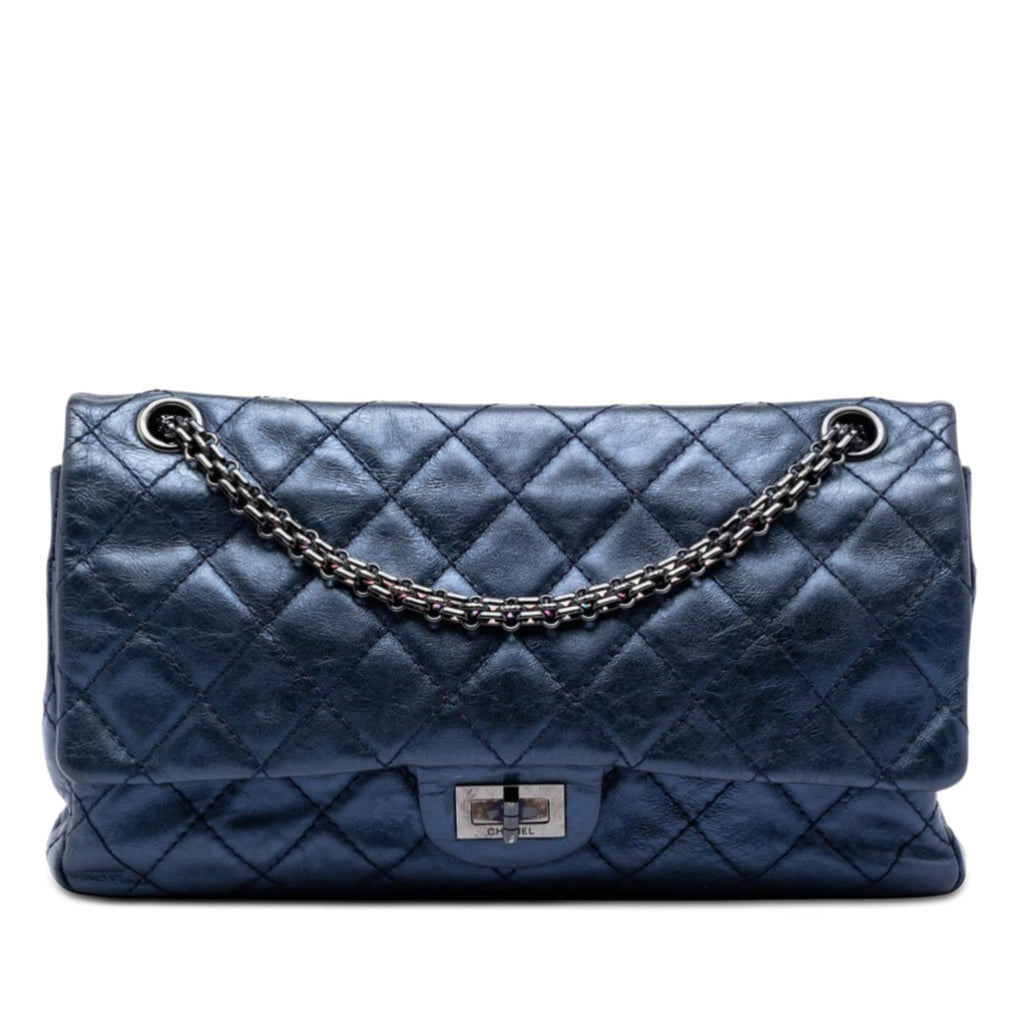 Chanel Quilted Metallic Aged Calfskin Reissue 2.55 Double Flap 226