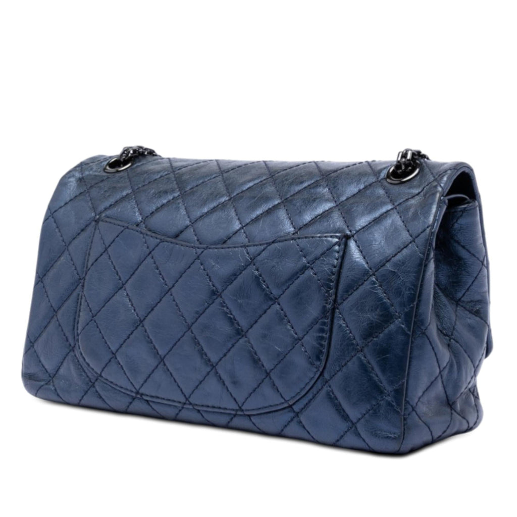 Chanel Quilted Metallic Aged Calfskin Reissue 2.55 Double Flap 226
