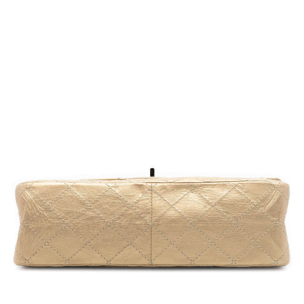 Chanel Quilted Metallic Aged Calfskin Reissue 2.55 Double Flap 226