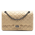 Chanel Quilted Metallic Aged Calfskin Reissue 2.55 Double Flap 226
