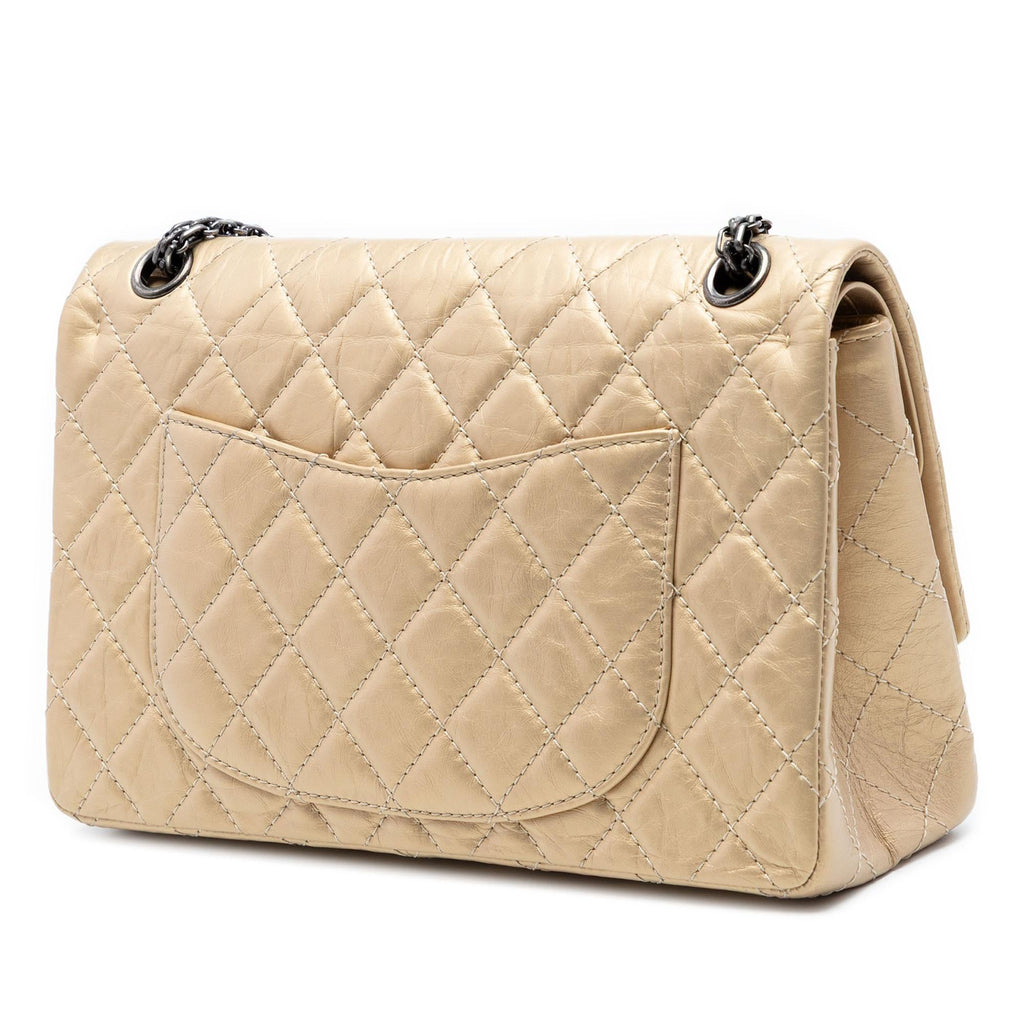 Chanel Quilted Metallic Aged Calfskin Reissue 2.55 Double Flap 226