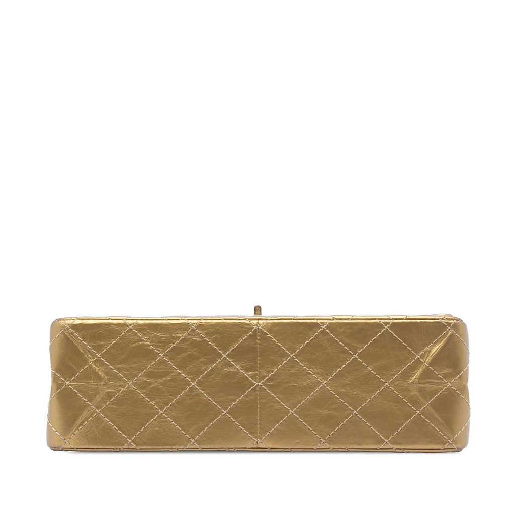 Chanel Quilted Metallic Aged Calfskin Reissue 2.55 Double Flap 226