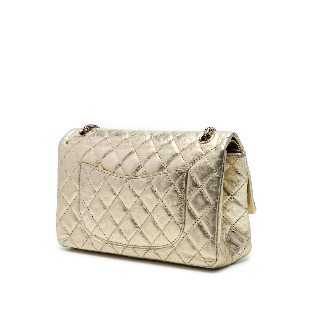 Chanel Quilted Metallic Aged Calfskin Reissue 2.55 Double Flap 226