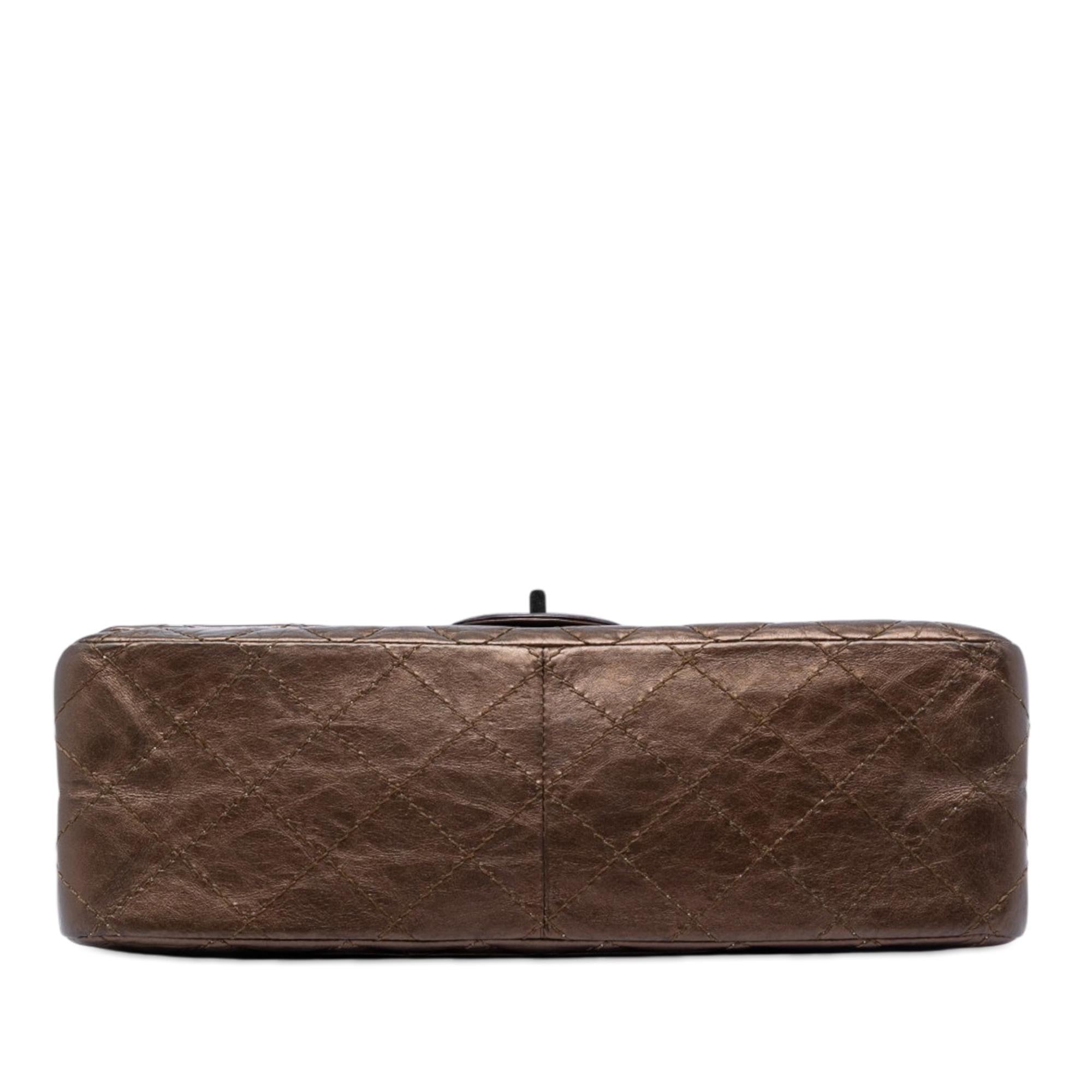 Chanel Quilted Metallic Aged Calfskin Reissue 2.55 Double Flap 226