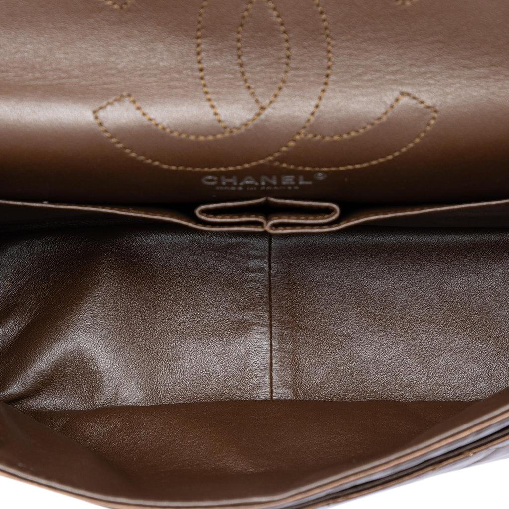 Chanel Quilted Metallic Aged Calfskin Reissue 2.55 Double Flap 226